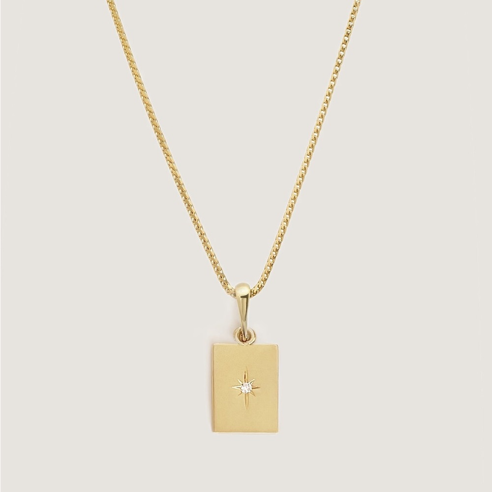 14k Kinn Studio Mini North Star Diamond Pendant + Chain 💎